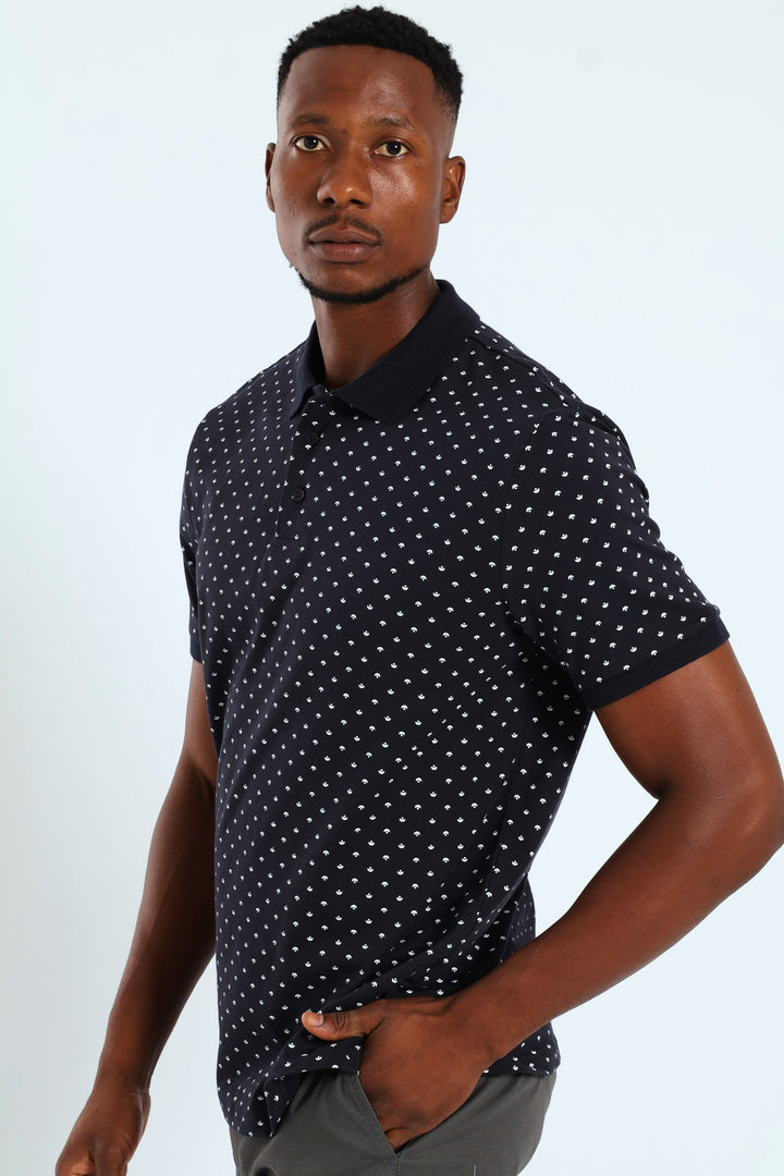 Signal Print Golfer - Navy