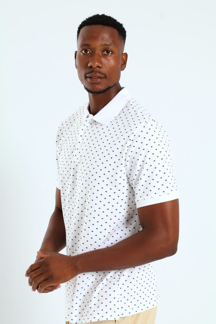 Signal Print Golfer - White