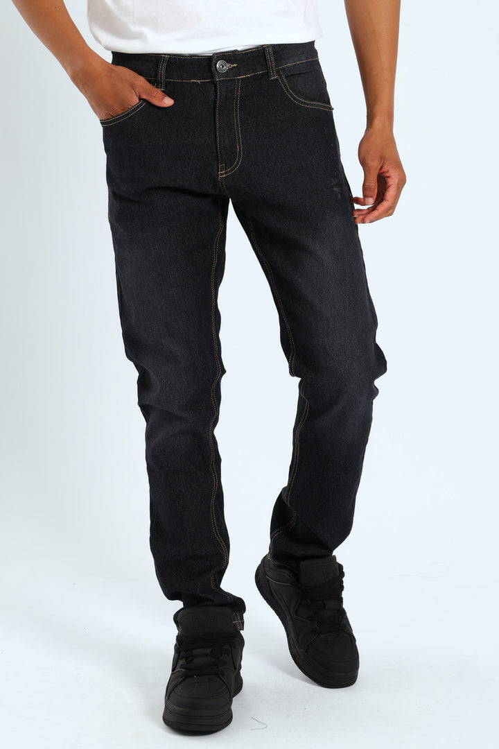 Slim Basic Denim Jean - Blue/Black