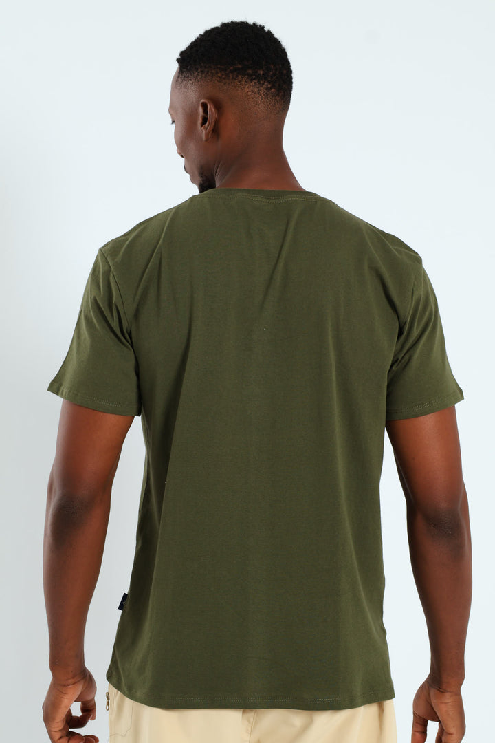 Skull Wings Print Tee - Fatigue