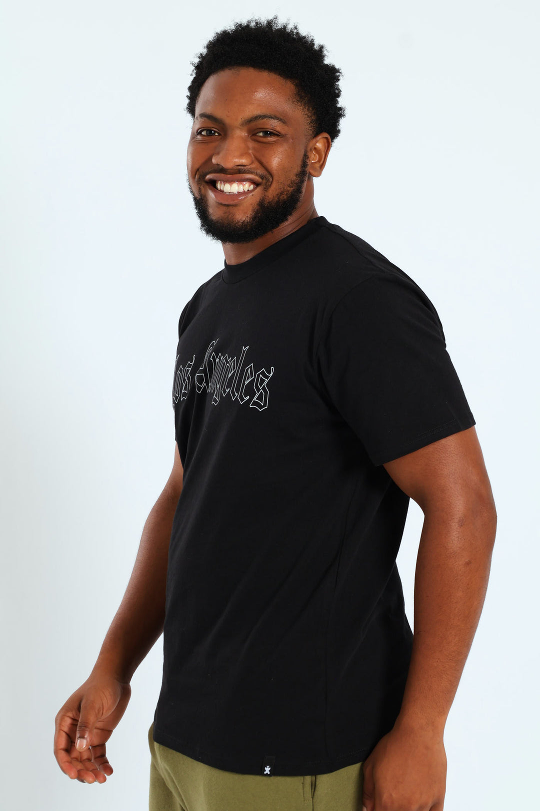 Basketball Front & Back Printed Tee - Black