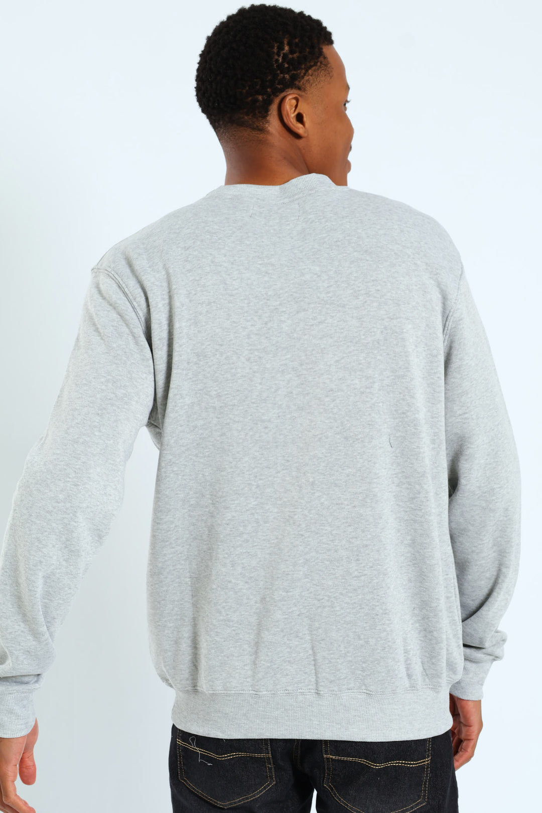 Basic Fleece Panel Pullover - Grey Melange