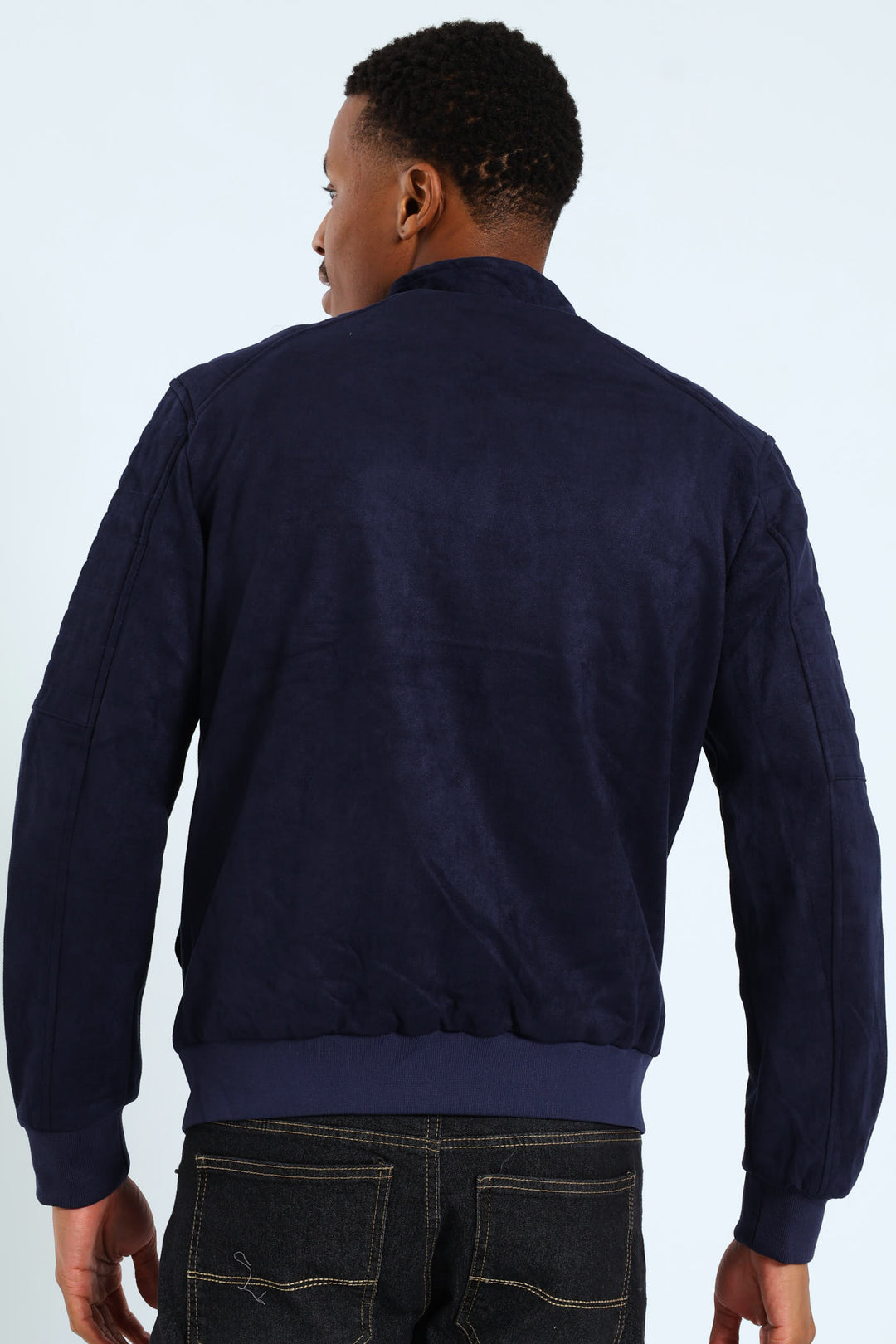 Smart Suede Jacket - Navy