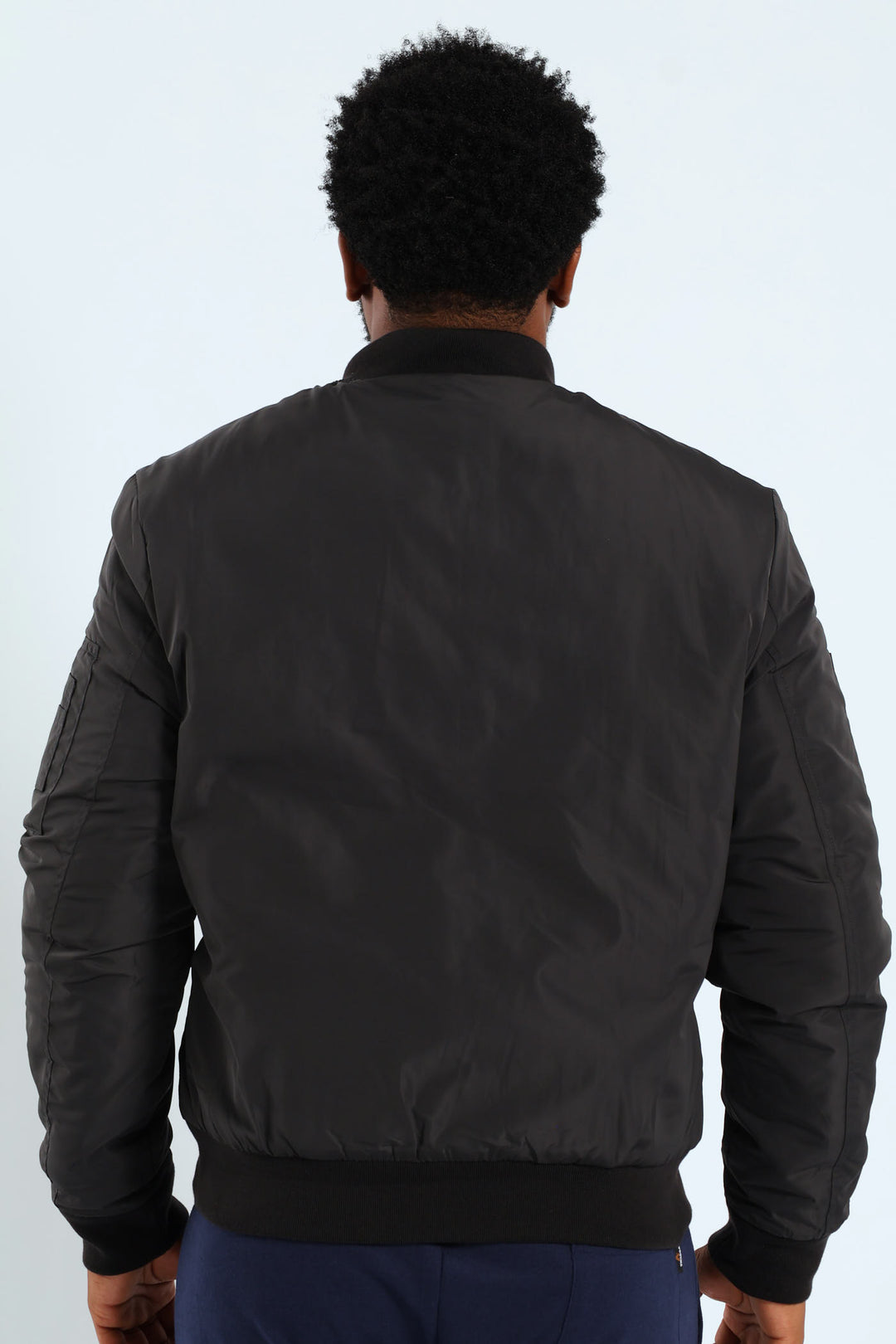 Longer Zip Bomber Jacket - Charcoal