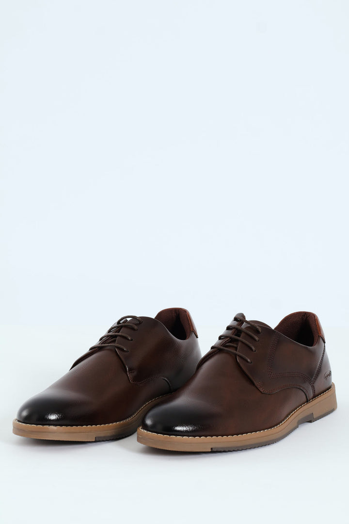 Smart Casual Derby Shoe - Brown