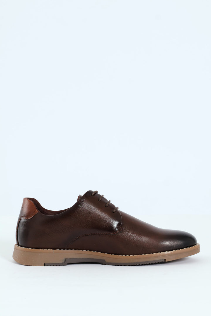 Smart Casual Derby Shoe - Brown
