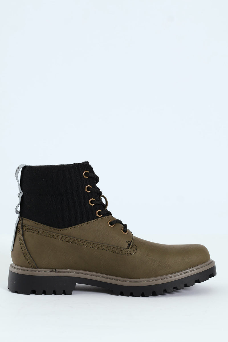 Timba 3 Nubuck Canvas Combo Boot - Olive