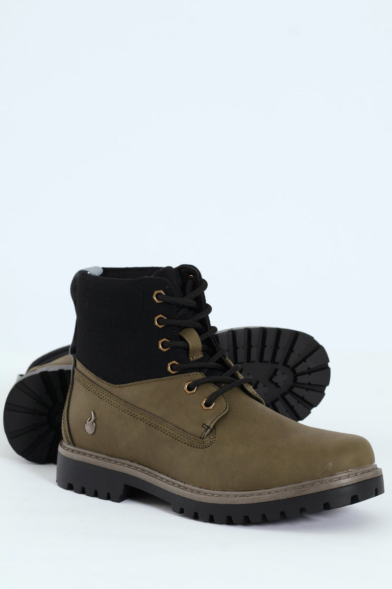 Timba 3 Nubuck Canvas Combo Boot - Olive