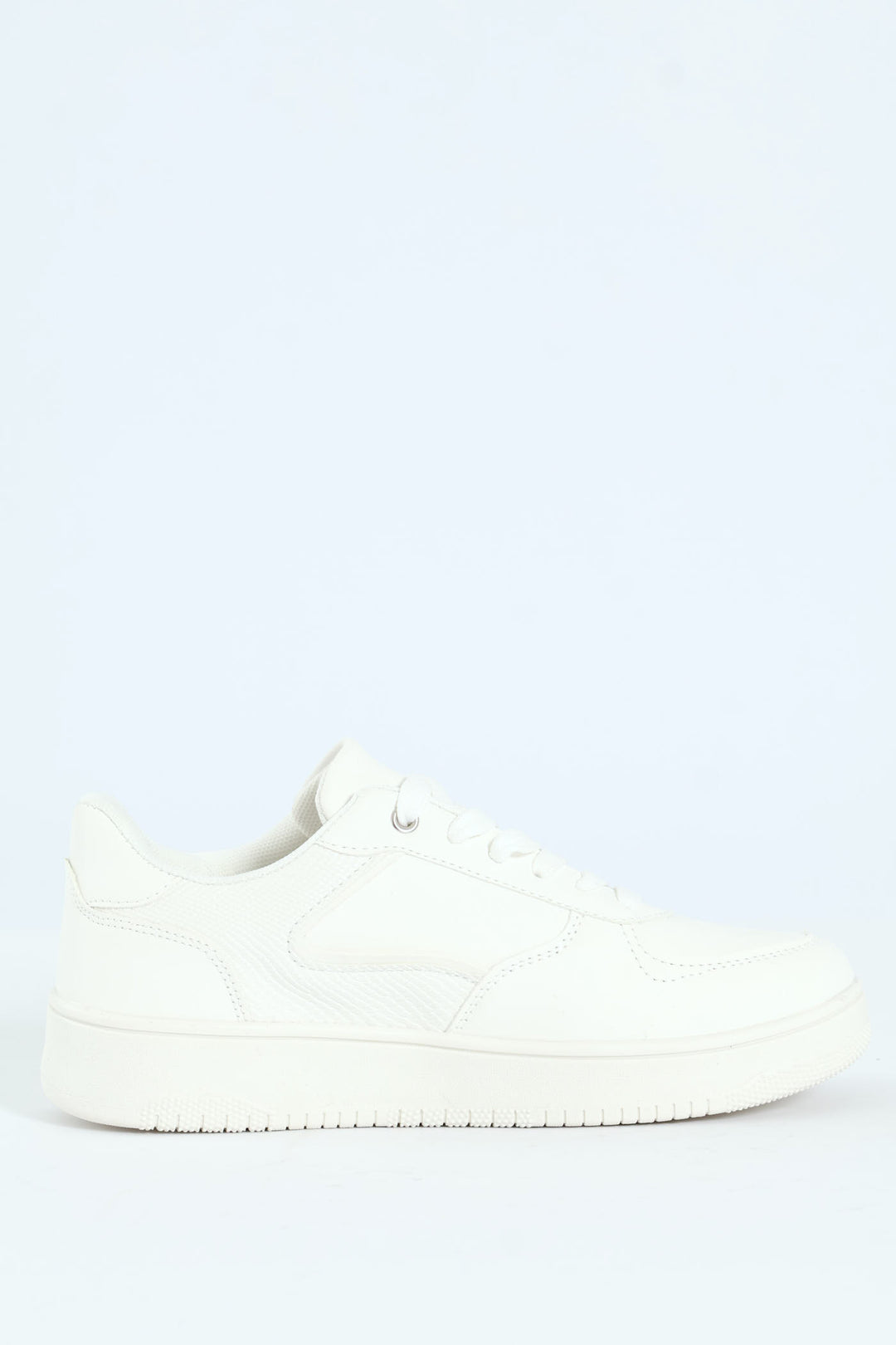 Plain Mono Street Sneaker - White