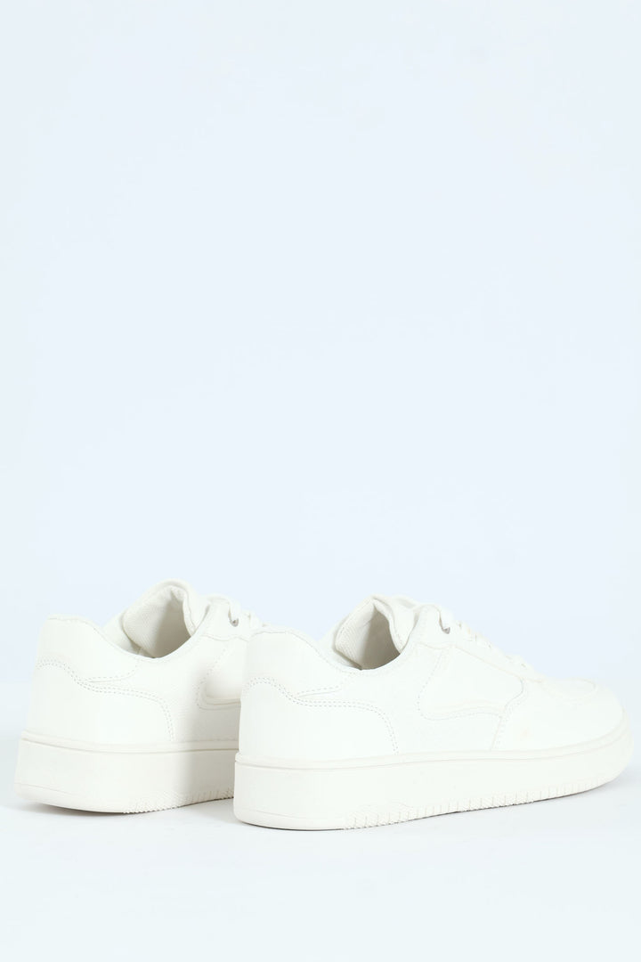 Plain Mono Street Sneaker - White