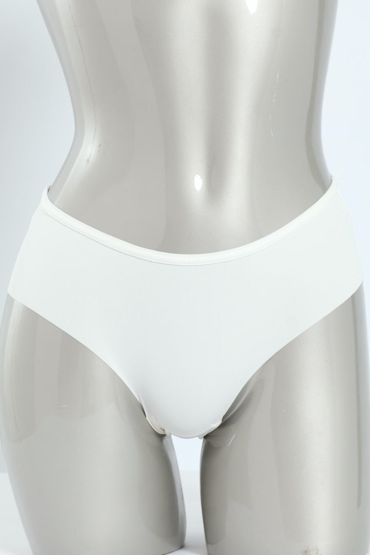 3 Pack Lazer Cut Boyleg Panties - Mocha/Pink/Off White