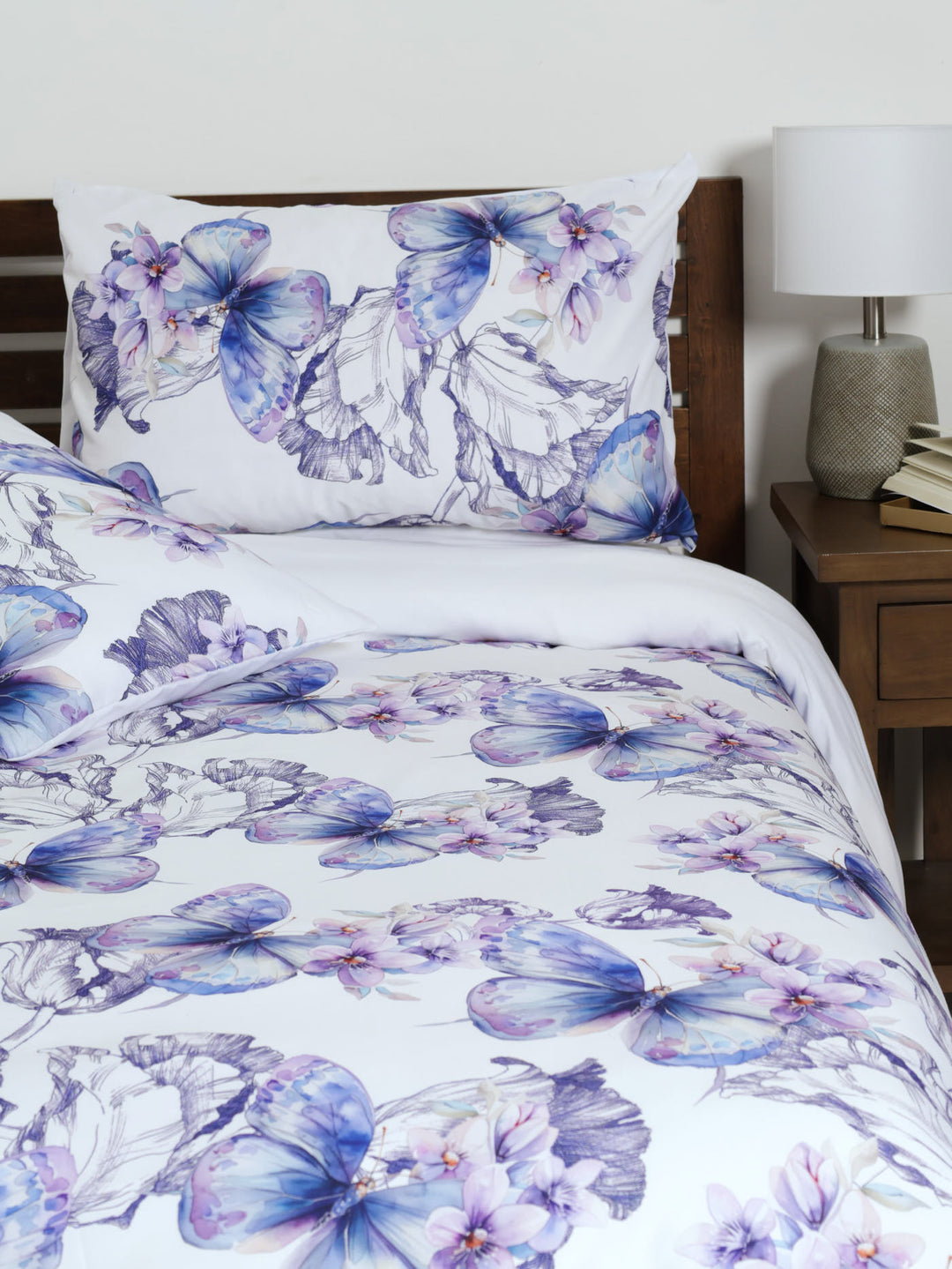 Watercolour Butterfly Duvet Cover - Purple