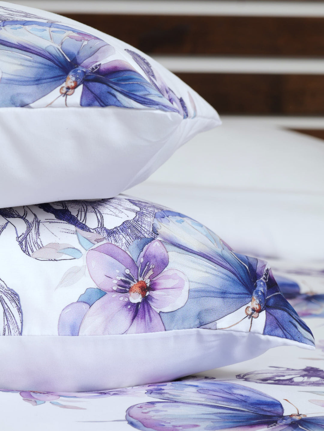Watercolour Butterfly Duvet Cover - Purple