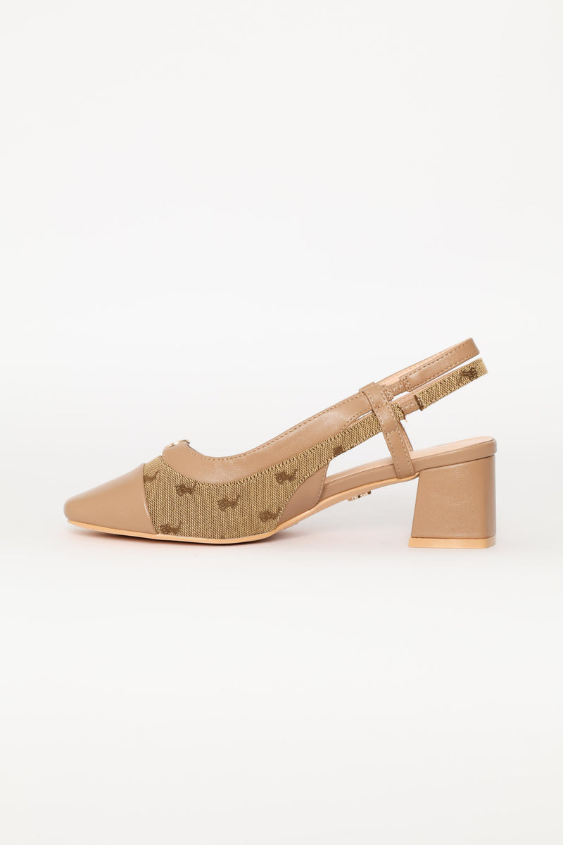 Slingback High Heel - Nude