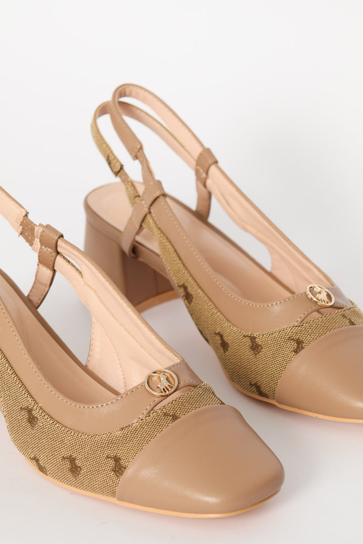 Slingback High Heel - Nude
