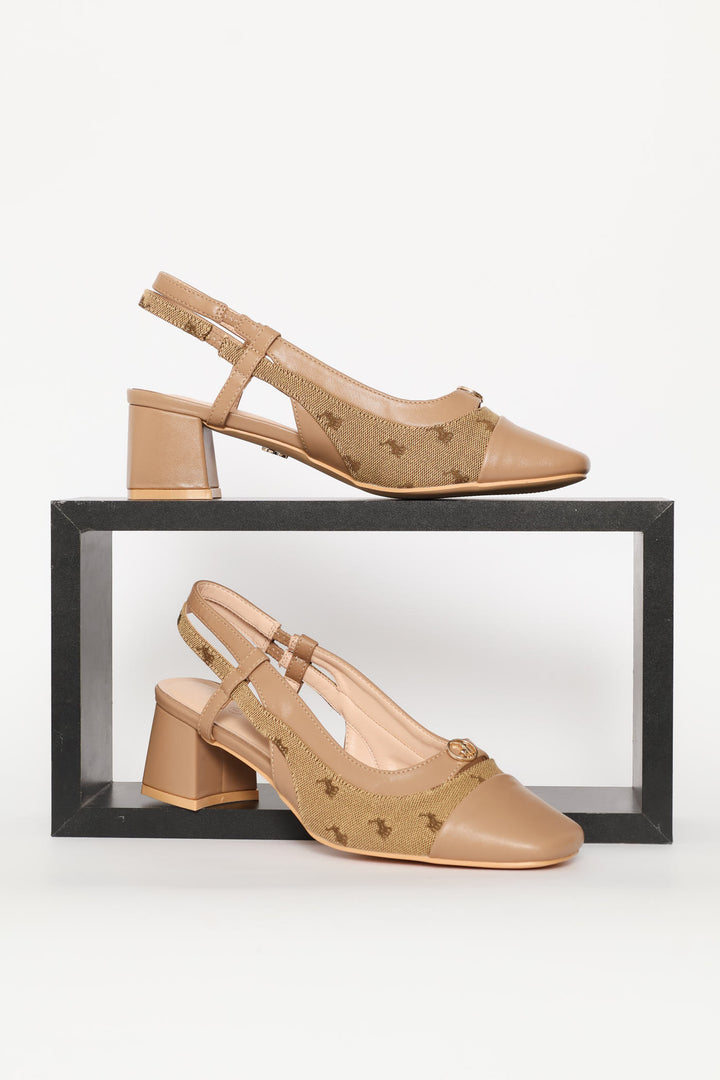 Slingback High Heel - Nude