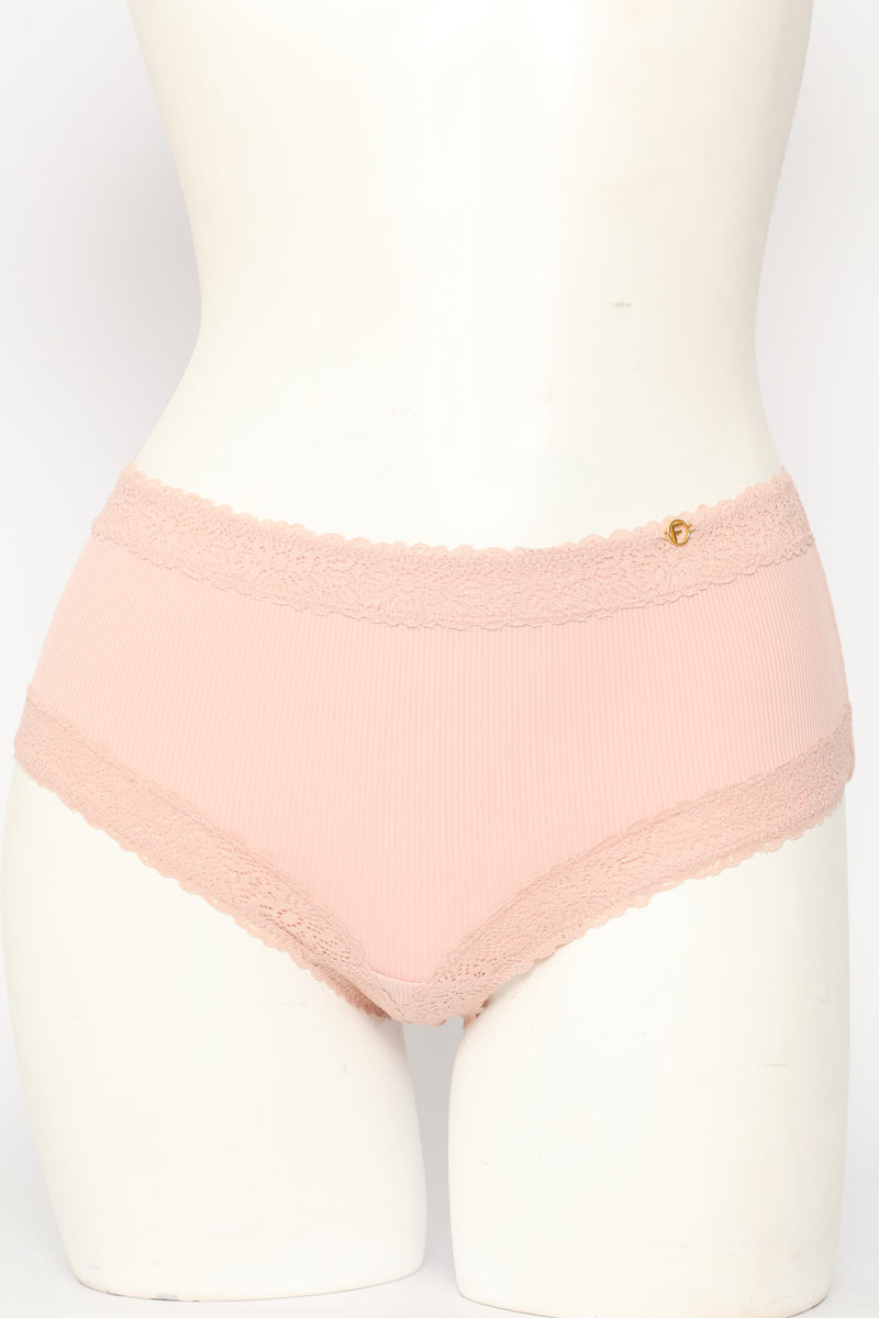 3 Pack Lace Trim Boyleg Panties - Multi