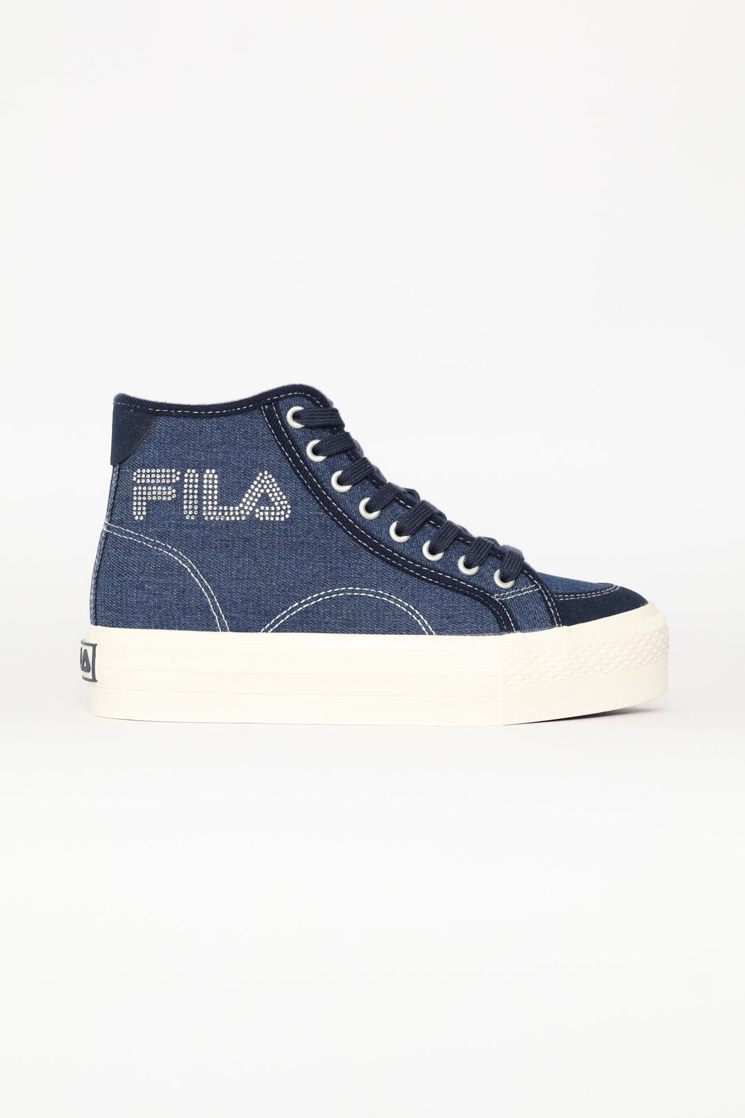 Alessia Platform High Top Sneaker - Denim