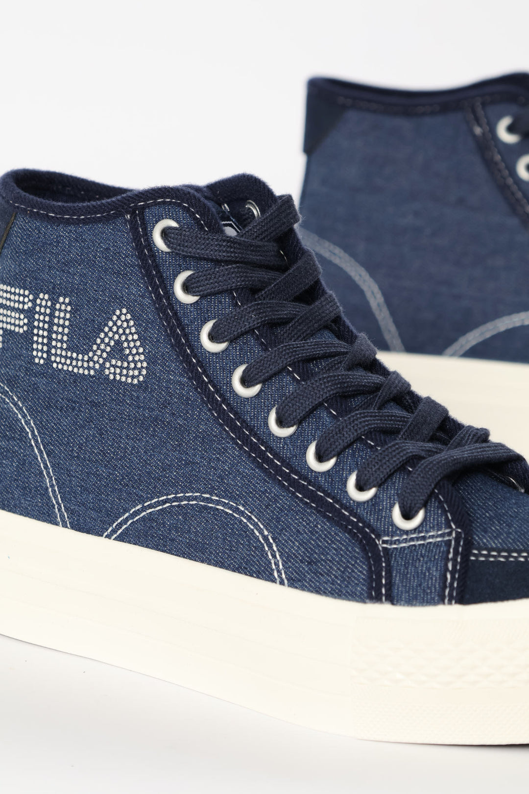 Alessia Platform High Top Sneaker - Denim