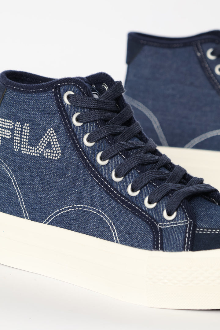 Alessia Platform High Top Sneaker - Denim