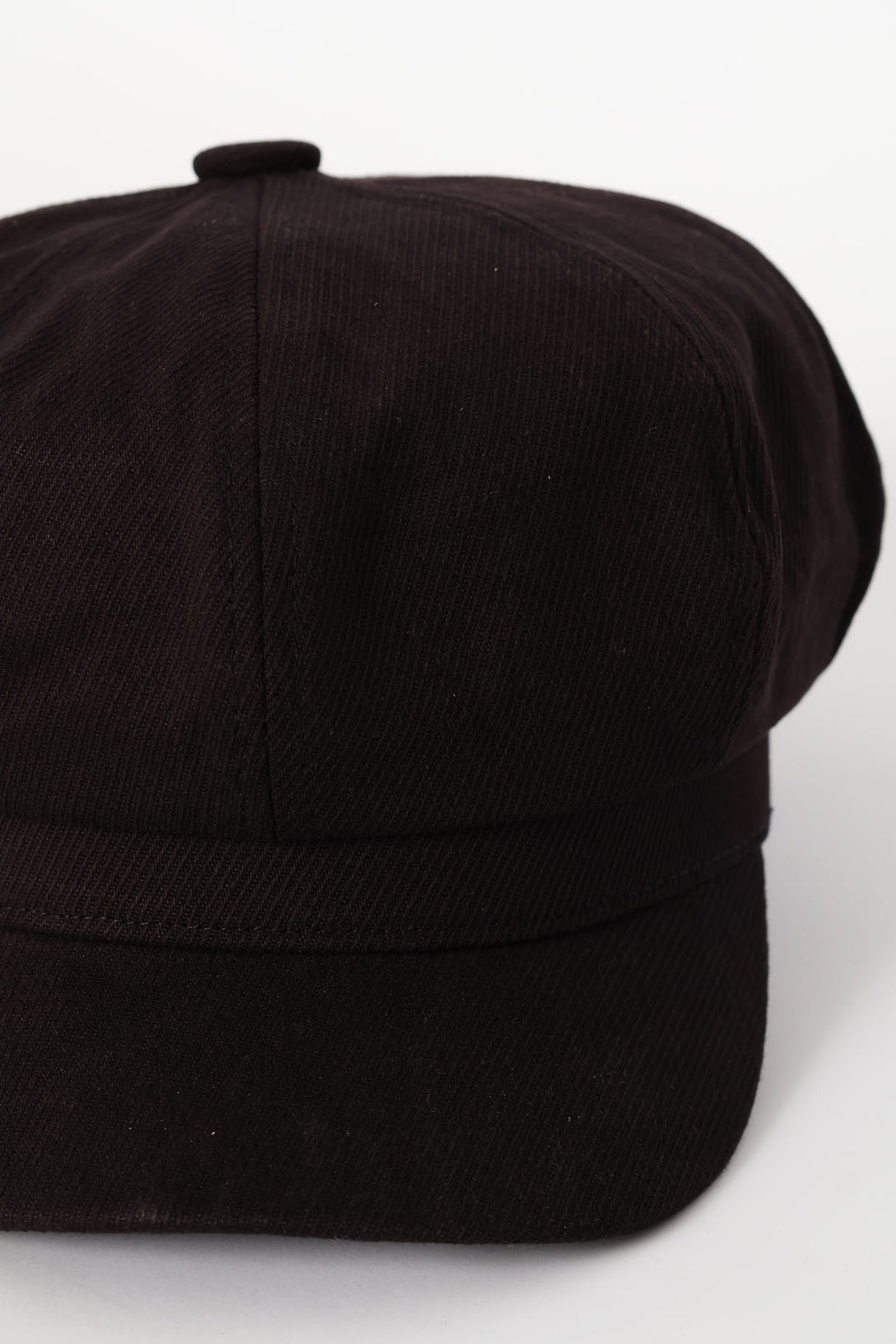 Panel Baker Boy Hat - Black