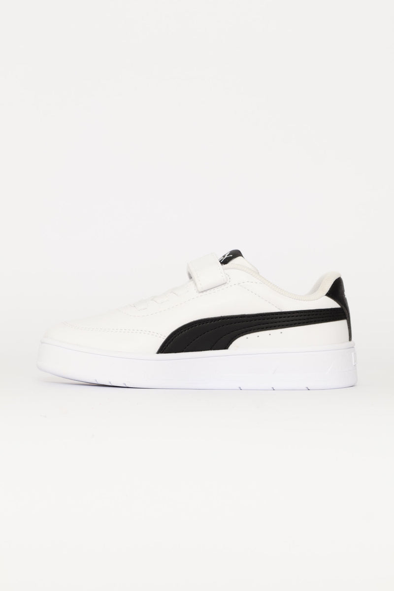 Pre-Boys Court Classic Clean AC Plus Sneaker - White/Black