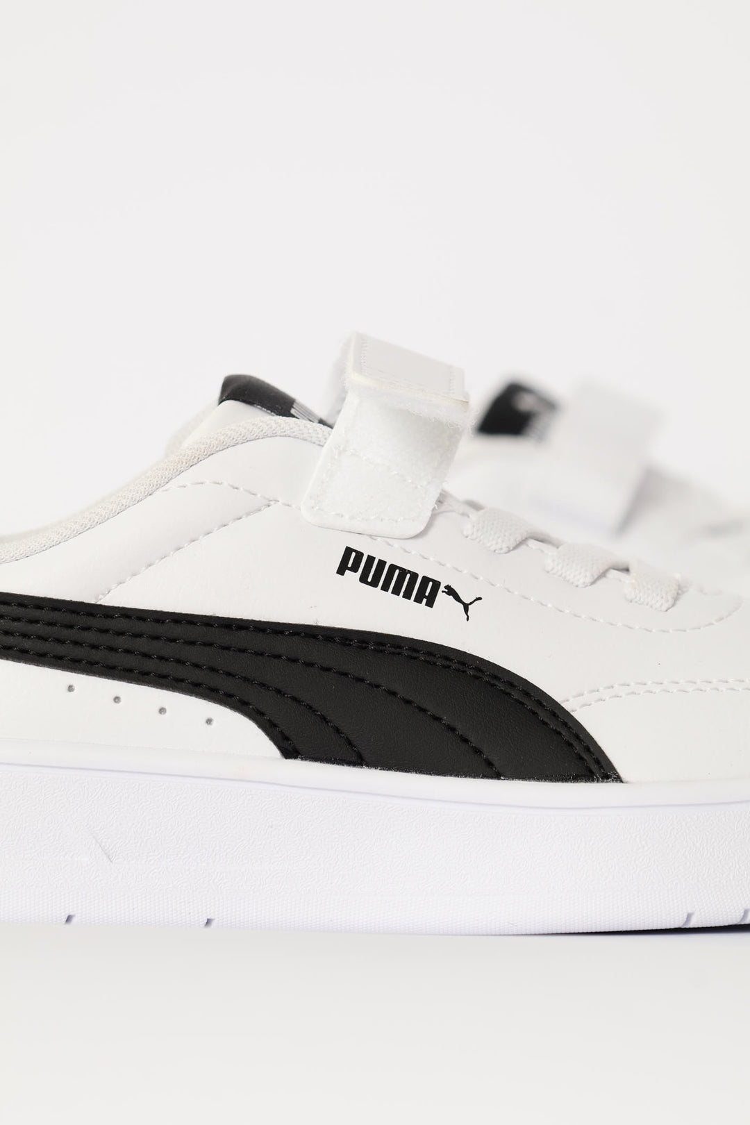 Pre-Boys Court Classic Clean AC Plus Sneaker - White/Black