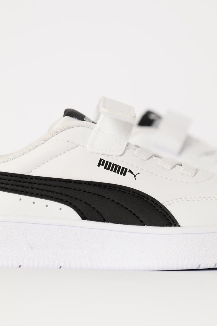 Pre-Boys Court Classic Clean AC Plus Sneaker - White/Black
