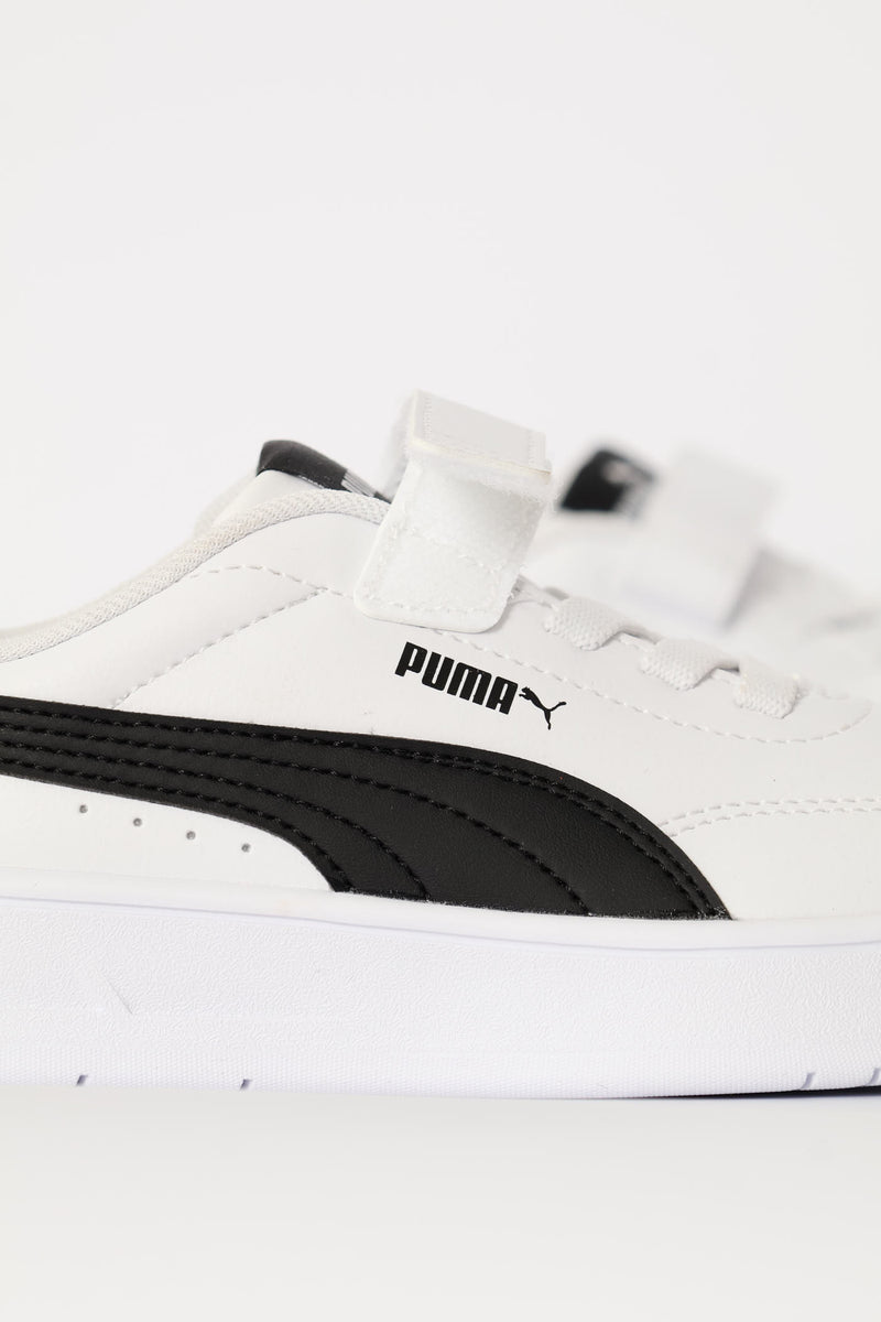 Pre-Boys Court Classic Clean AC Plus Sneaker - White/Black
