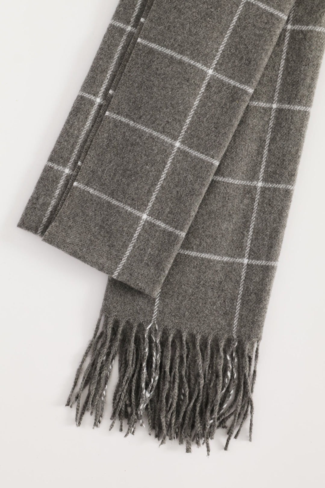 Check Scarf - Grey Melange