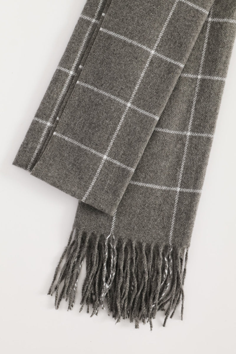 Check Scarf - Grey Melange