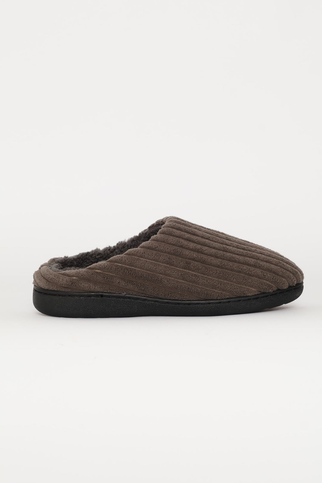 Thick Corduroy Upper Slipper - Grey