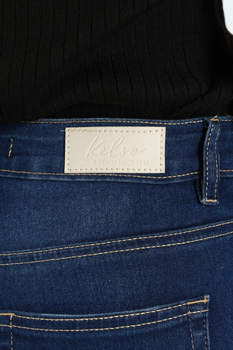 Anklegrazer Skinny Denim Jean - Medium Wash