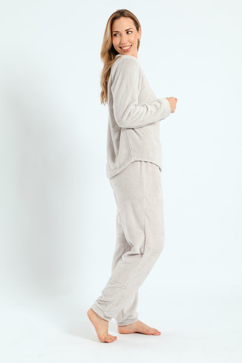 Embroidered Made Of Stars Cosy Sleep Set - Grey
