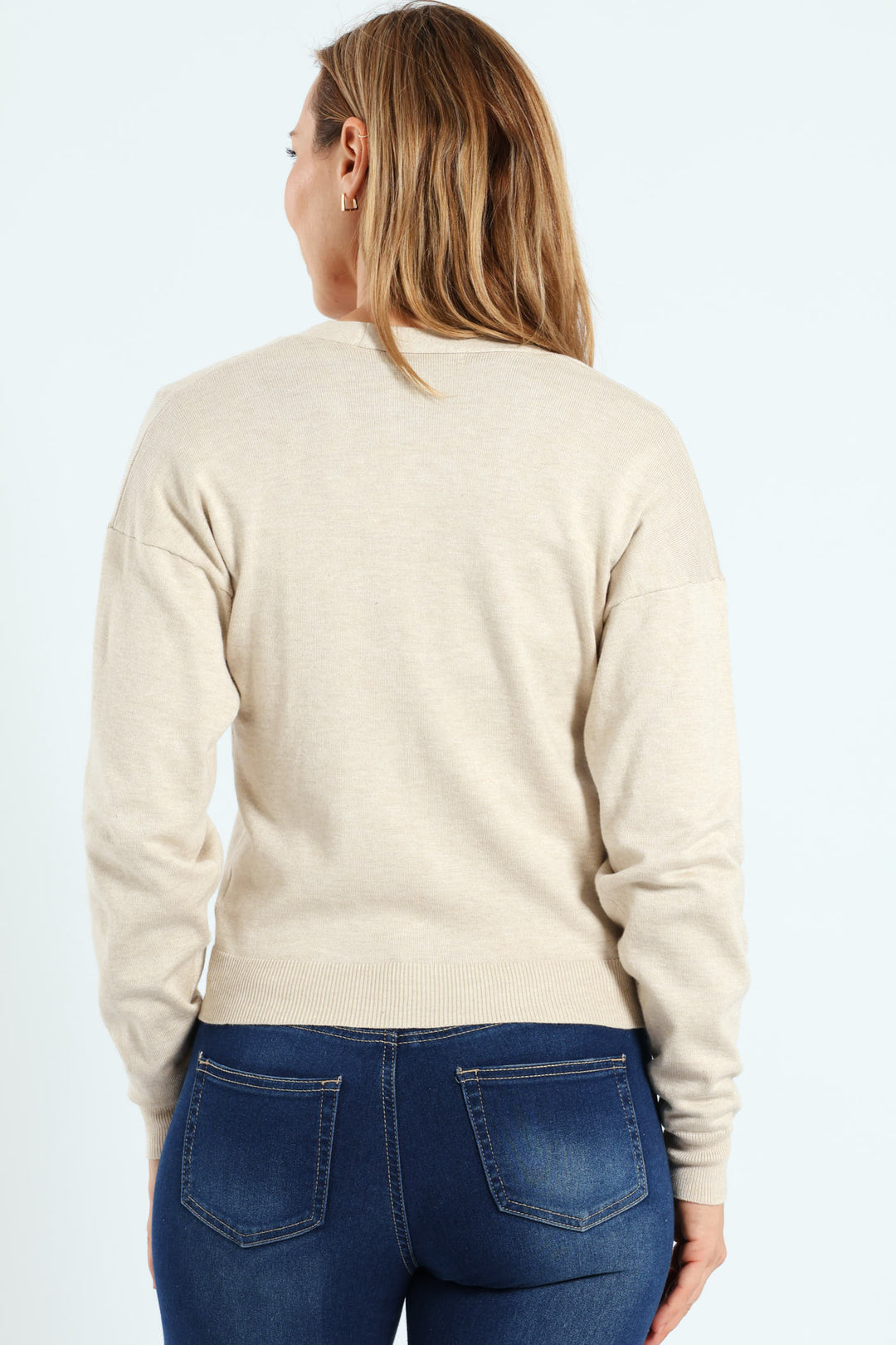 Classic Cardigan - Oatmeal Melange