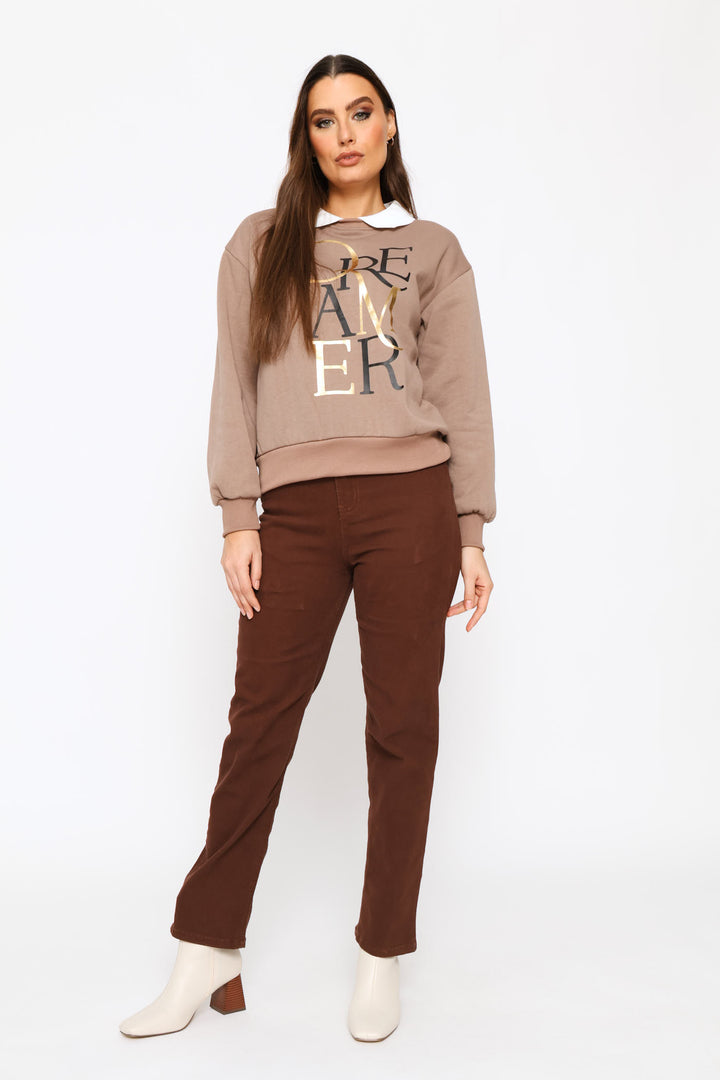 Twofer Active Top - Taupe
