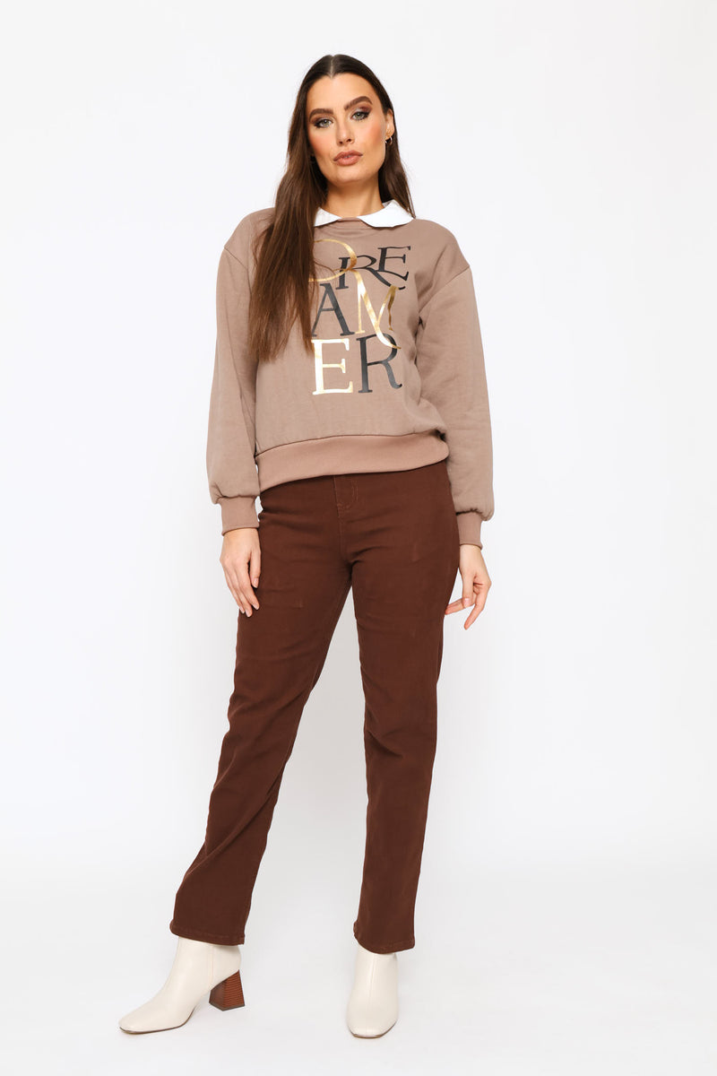 Twofer Active Top - Taupe