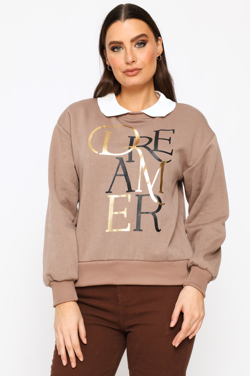 Twofer Active Top - Taupe