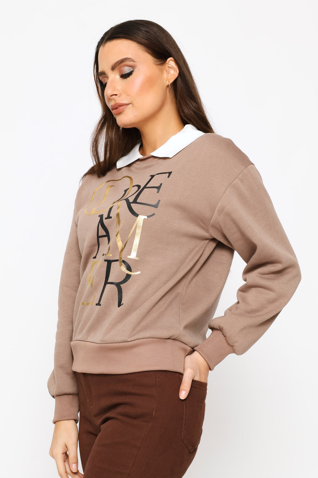 Twofer Active Top - Taupe