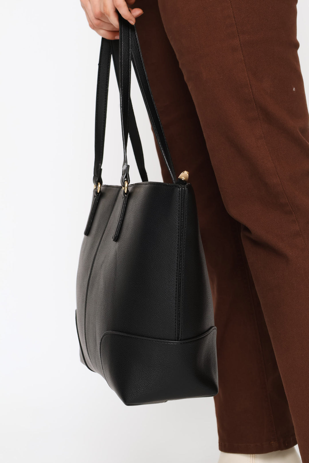 Panel Shopper Bag - Black
