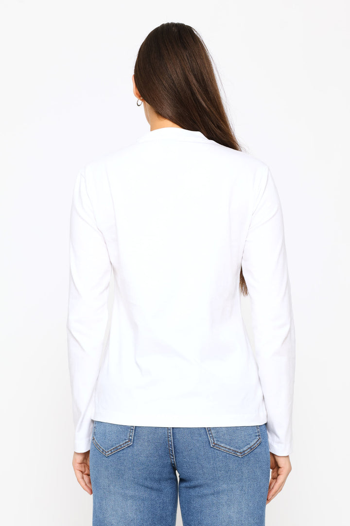 Abstract Foil Screen Tee - White