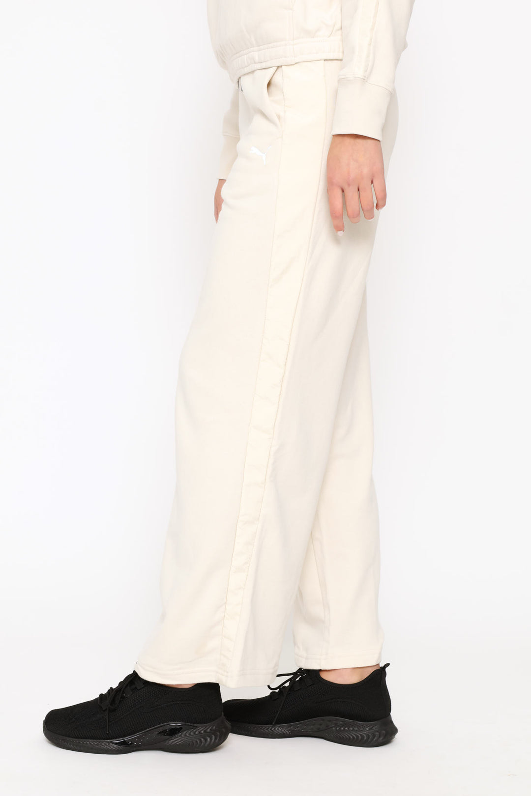 High-Waist Comfort Wide Leg Pants - Stone