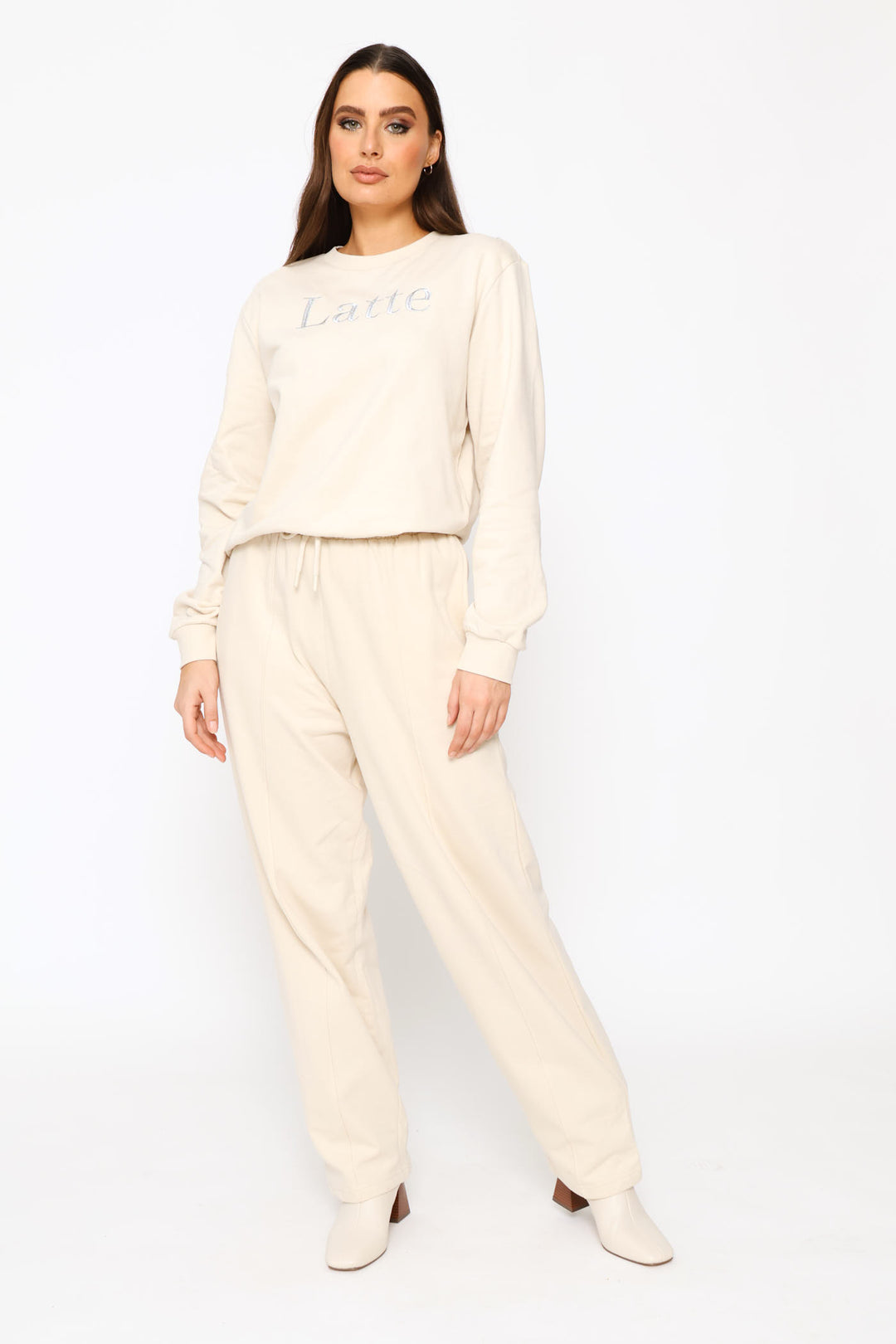 Embroidered Cotton Pullover - Light Stone