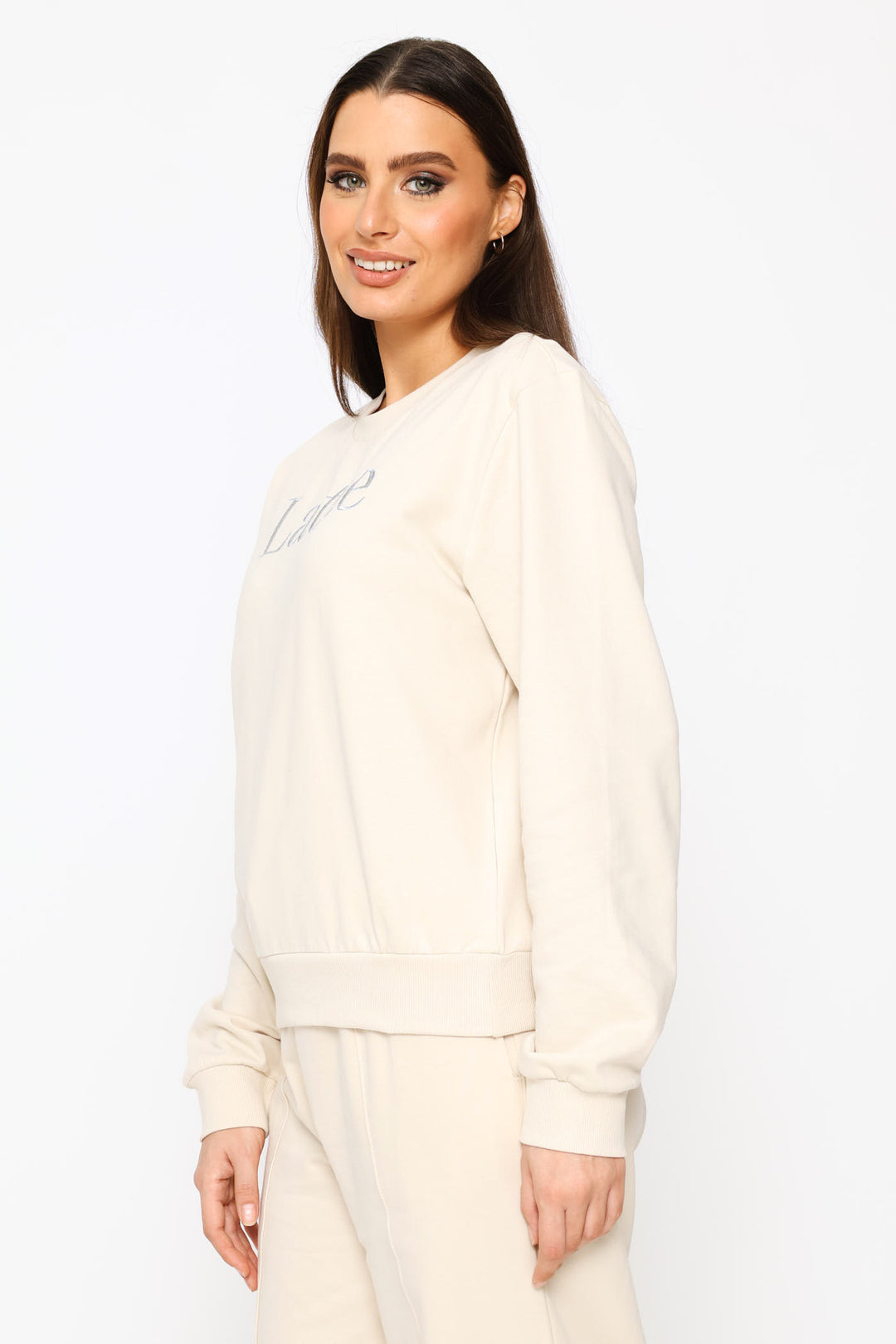 Embroidered Cotton Pullover - Light Stone