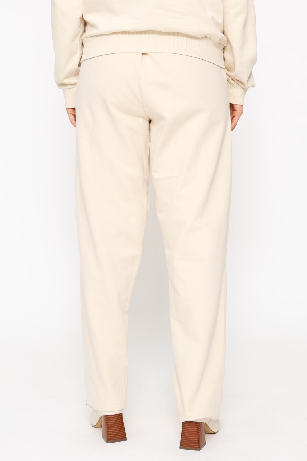 Wide Leg Cotton Jogger - Light Stone