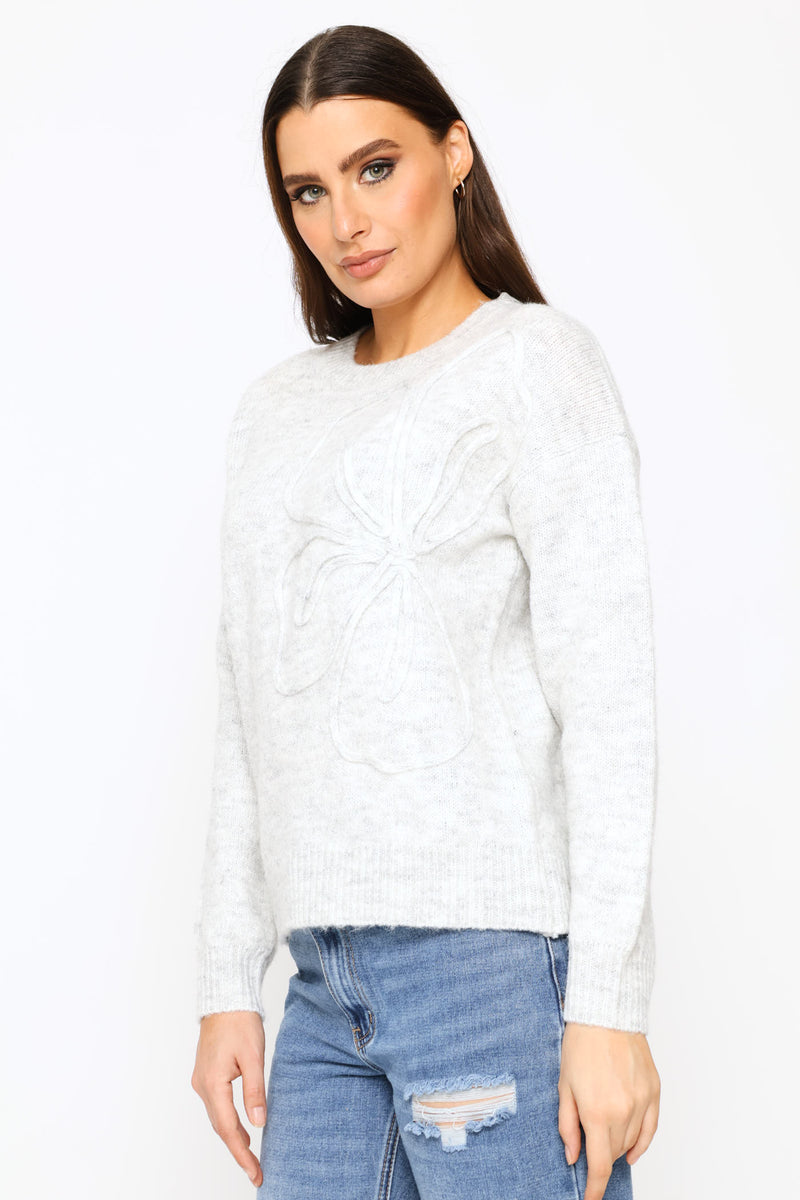 Tonal Cornelli Pullover - Grey Melange