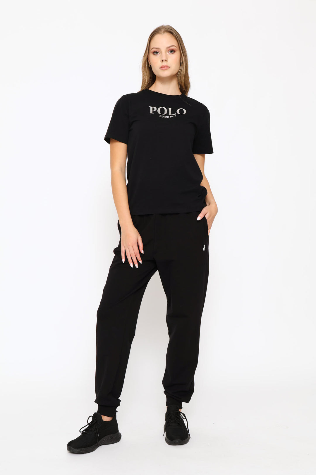 Quinn Embroidered T-Shirt - Black