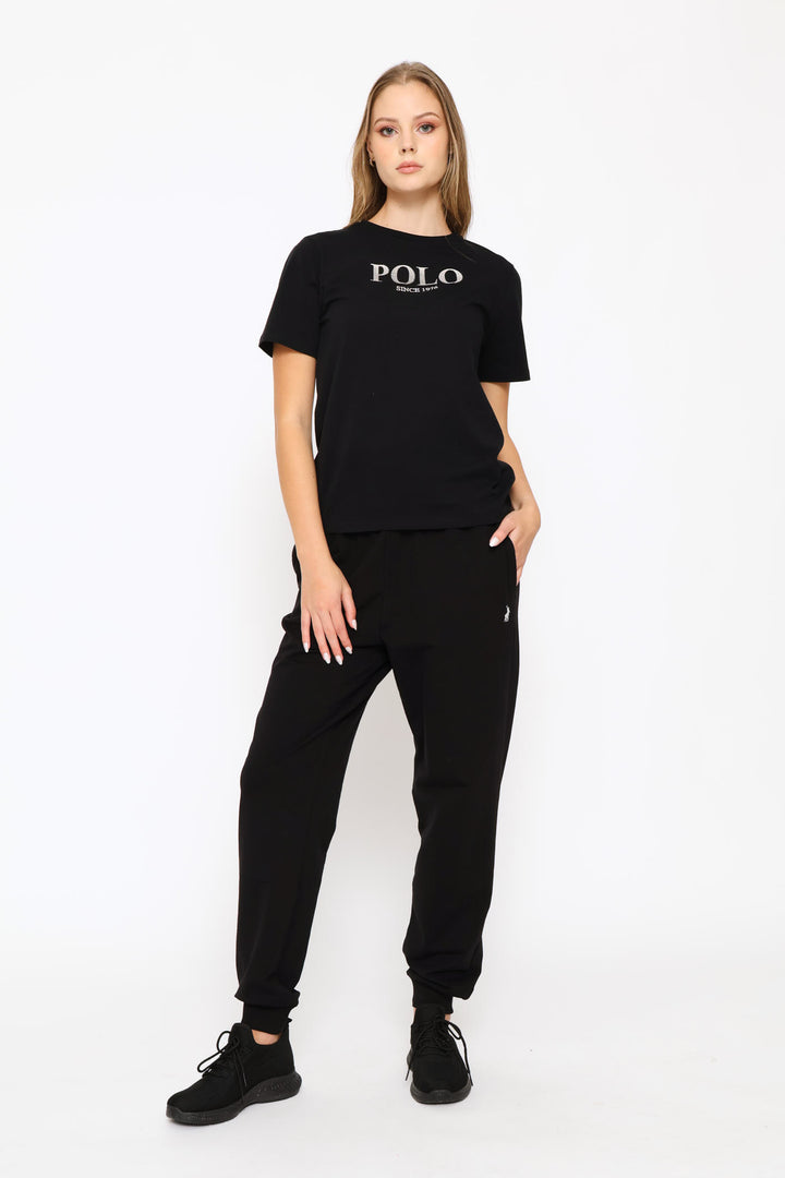 Quinn Embroidered T-Shirt - Black