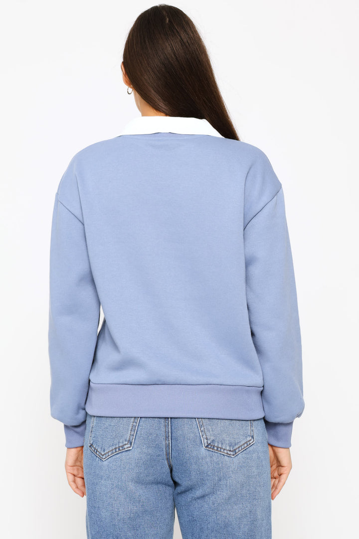 Twofer Active Top - Smokey Blue