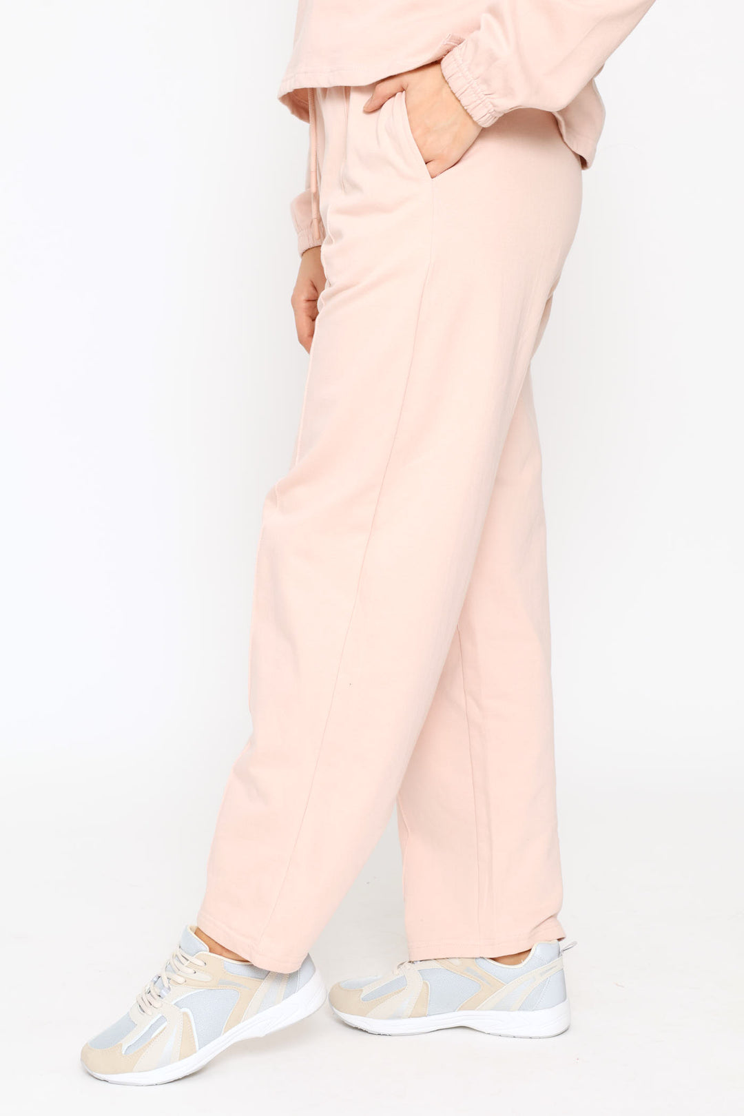 Pintuck Jogger - Light Pink